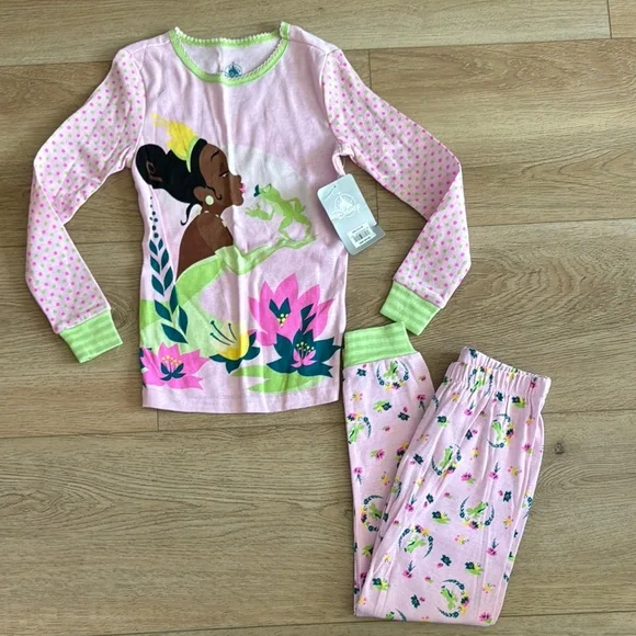 Pink Princess Disney Kids Pajamas, new with tags, size 6 (116 cm) - Picture 2 of 4